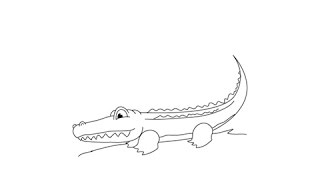 How to draw an Alligator - Easy step-by-step drawing lessons for kids