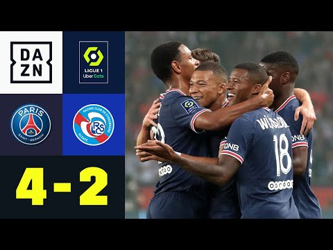 PSG rasiert schon ohne Messi, Neymar und Ramos: PSG - Straßburg 4:2 | Ligue 1 | DAZN