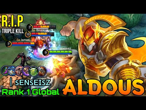 Hyper Tanky Build Aldous MVP Jungler! - Top 1 Global Aldous by | sᴇɴsᴇɪsᴢ - Mobile Legends