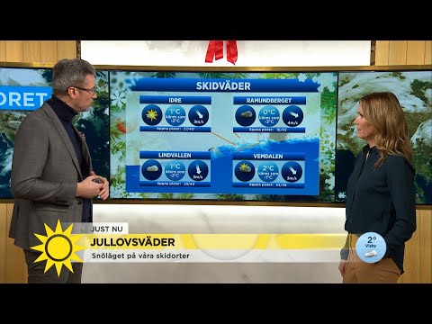 Jullovsvädret: Så är snöläget på våra skidorter - Nyhetsmorgon (TV4)