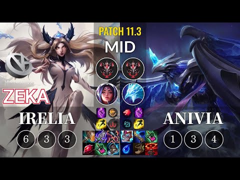 VG Zeka Irelia vs Anivia Mid - KR Patch 11.3