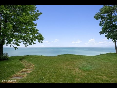 Stunning view of Lake Michigan at this lakefront home in Lake Forest.