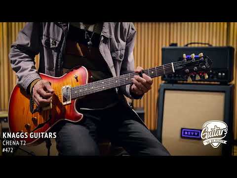 Knaggs Chena T2 Flame Top Hollowbody Guitar – CherryBurst image 11