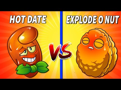 EXPLODE O NUT vs HOT DATE - Who Will Win? PvZ 2 Plant Vs Plant