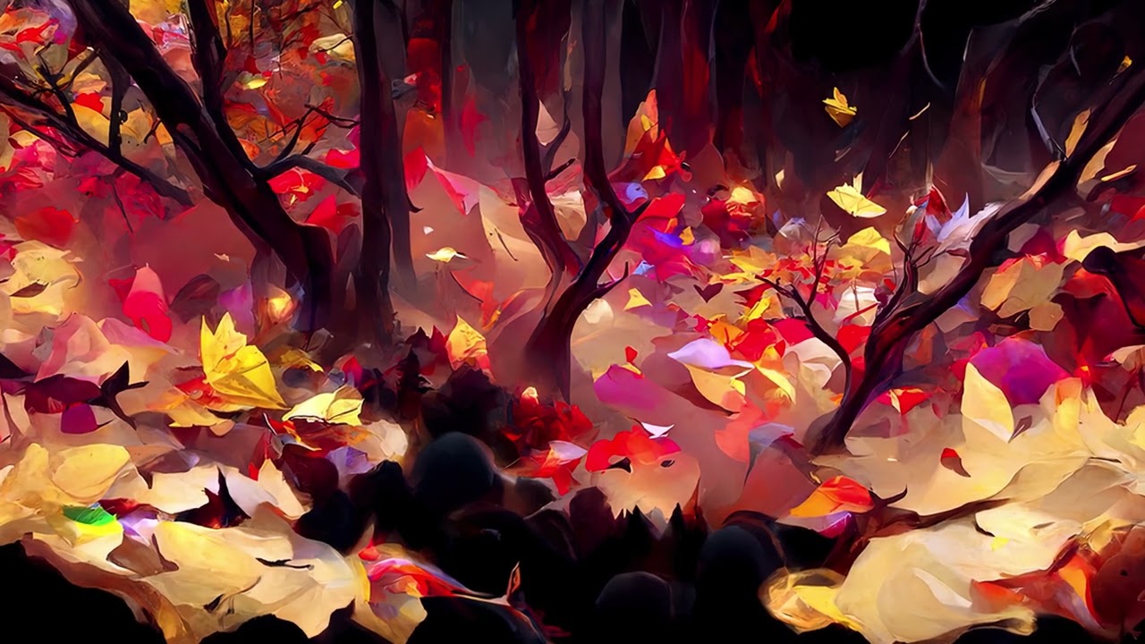 Enchanted Forest Autumn Leaves - Disco Diffusion AI Generated Art