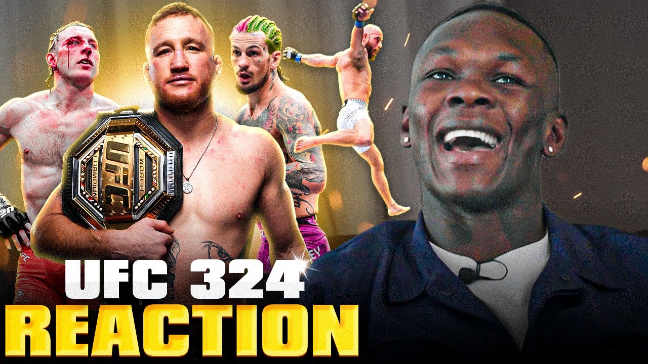 Israel Adesanya Reacts To Justin Gaethje vs Paddy Pimblett WAR at UFC 324