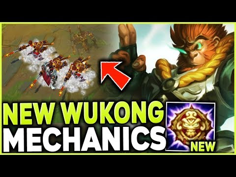 NEW INSANE WUKONG MECHANIC | W NOW GOES THROUGH WALLS?! (WTF) - League of Legends