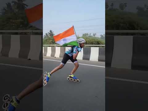 My Student rabia world record event 42km covered1hr46mint with 24 Ramp crossing #skting #donasathish