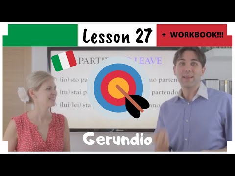 Learn Italian in 30 Days | 27 | Italian Present Continuous Gerund Eng Ita Subs WORKBOOK