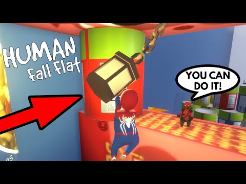 Spiderman And Deadpool Needs To Escape Giant Kitchen in Human Fall Flat
