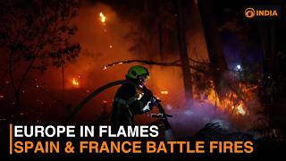Europe Wildfires Rage: Spain, France Battle Massive Blazes | Heatwave Worsens Crisis
