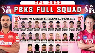 Punjab Kings New Squad After Auction 2023 — Punjab Kings New Squad 2023 — PBKS All 22 Players list