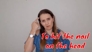 English Idioms | To hit the nail on the head