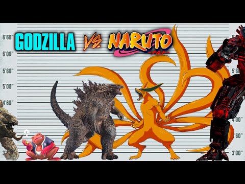 MonsterVerse Titans vs Naruto Tailed Beasts Size Comparison | Godzilla or Kurama?
