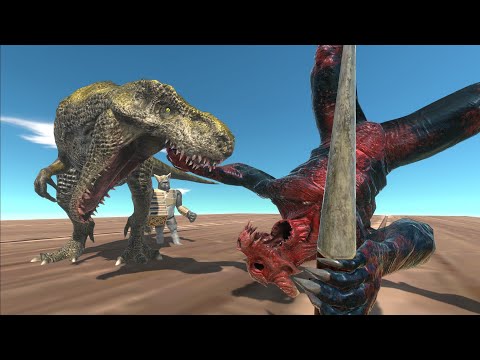 1v1v1 Tournament - Infernals vs Primates vs Carnivore Dinos - Animal Revolt Battle Simulator