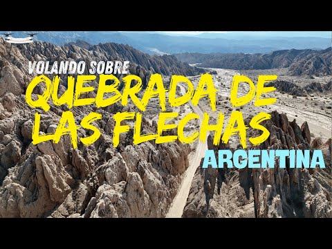 Volando sobre la Quebrada de las Flechas Salta Argentina DRONE FOOTAGE