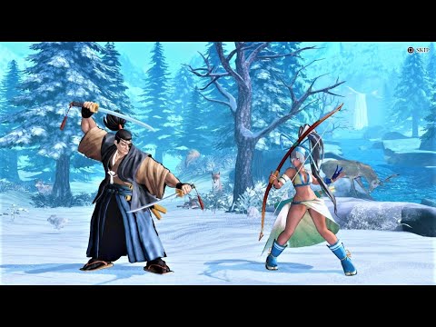 Yagyu Jubei vs Majikina Mina (Hardest AI) - Samurai Shodown