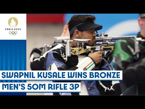 Swapnil Kusale Wins Bronze! 🥉🇮🇳 | 50m Rifle 3 Positions Men's Final | Paris 2024 Highlights