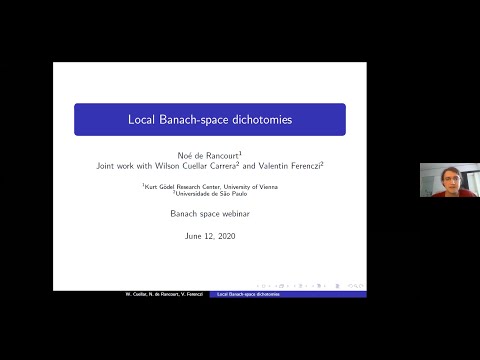 #13: Noé de Rancourt- Local Banach space dichotomies
