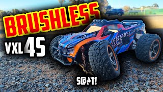 INSANE! Brushless 4S Traxxas VXL Wltoys 104009!