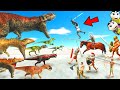AMAAN TEAM vs SHINCHAN TEAM in ANIMAL REVOLT BATTLE SIMULATOR Hindi | Battle T-Rex, Brachiosaurus