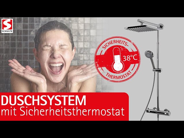 Video Teaser für Duschsystem mit Sicherheitsthermostat - Duschmaster Rain I, eckig