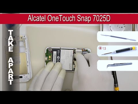 How to disassemble 📱 Alcatel OneTouch Snap 7025D Take apart Tutorial