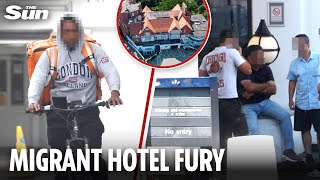 Three top hotels used as migrant accommodation YARDS from Bournemouth beach