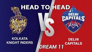 KKR vs DC Best head to head team for dream 11 by dream champs|| IPL 2020