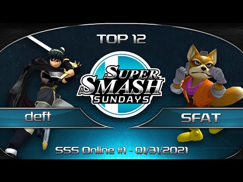 Super Smash Sundays Online #1 deft (Marth) vs. SFAT (Fox) - SSBM Singles Top 12