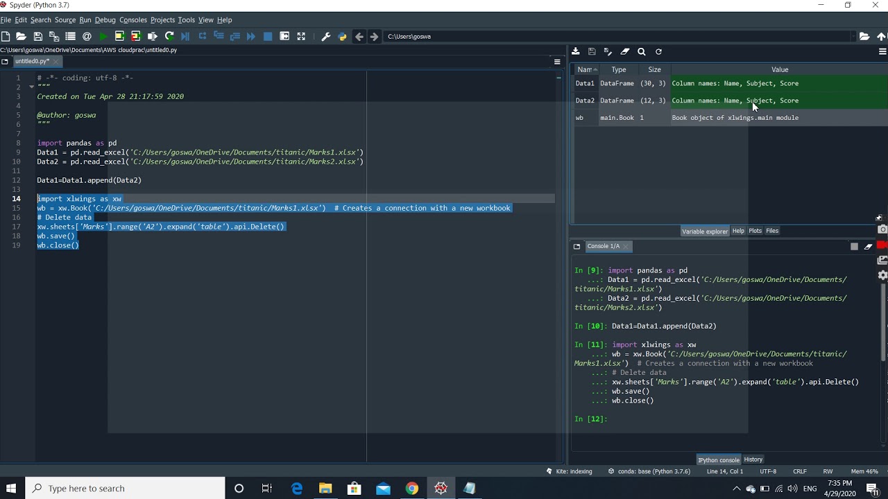 Refreshing excel data and pivot tables using python