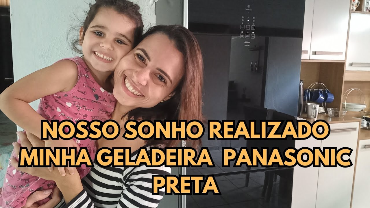 GELADEIRA PANASONIC PRETA | TUDO SOBRE MINHA GELADEIRA NOVA | SONHO REALIZADO | DONA DE CASA