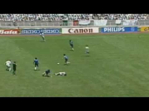 Few seconds before Maradona scored goal of the century
