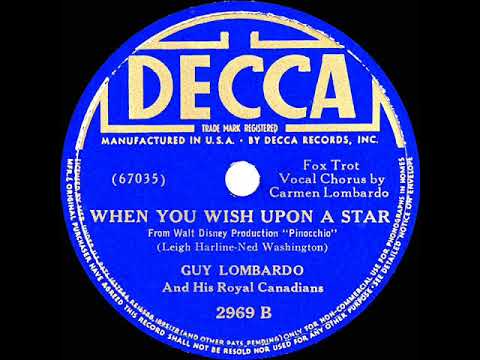 1940 HITS ARCHIVE: When You Wish Upon A Star - Guy Lombardo (Carmen Lombardo, vocal)