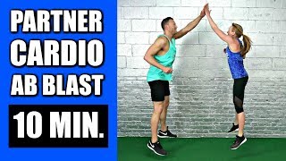 10 MINUTE PARTNER WORKOUT WITH CARDIO ABS EXERCISE