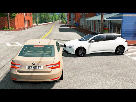 Crossroad Car Crashes 49 - BeamNG.Drive