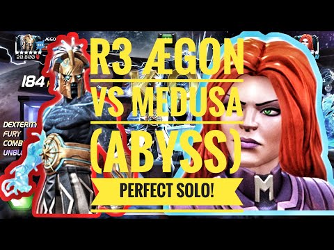R3 6* ÆGON vs Medusa (Abyss) Perfect Solo. Abyss of Legends. MCOC