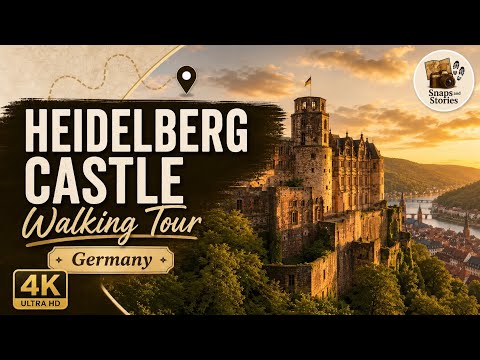 Heidelberg Castle Walking Tour 4K 🇩🇪 | Schloss Heidelberg, Old Town Views & Romantic Germany