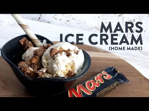 Mars Bar Chocolate Ice cream | Homemade Mars Chocolate Ice cream without ice cream machine.