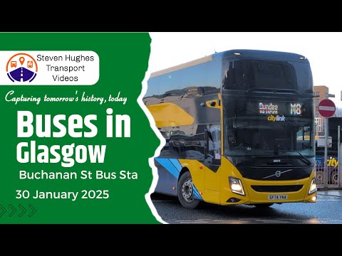 Buses in Glasgow Buchanan St Bus Sta 30 January 2025