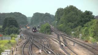 preview picture of video '60163 Tornado at Worting Junction with The Cathedrals Express 28 June 2012'