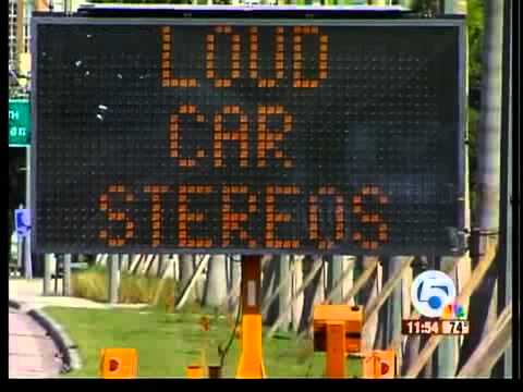 Loud car stereo warning