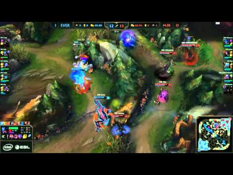 H2k Forg1ven Tristana Quadra kill - H2k vs ESC Ever - IEM Cologne 2015