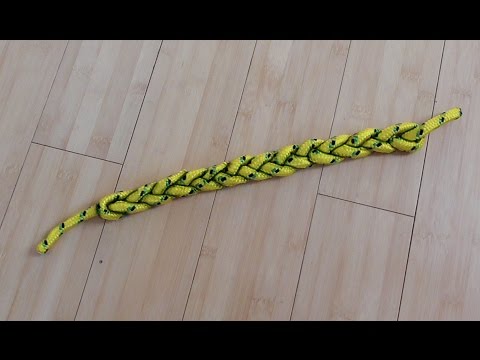 Learn how to three strand flat braid a single rope