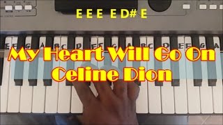 My Heart Will Go On Easy Piano Keyboard Tutorial - Titanic Theme