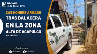 Cae hombre armado tras balacera en la zona alta de Acapulco