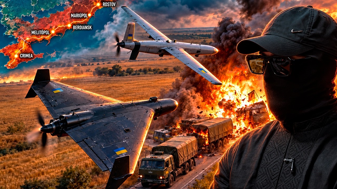 🚛🔥 EQUIPOS DE DRONES CAZAN CONVOYES LOGISTICOS RUSOS EN CRIMEA