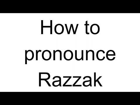 How to Pronounce Razzak (Arabic)