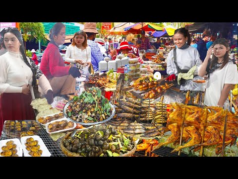 Best Cambodia Street Food Tour - Amazing Cambodian food market scenes @ countryside Vs City