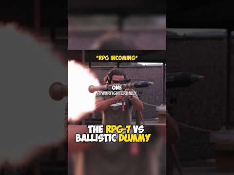 THE RPG-7 VS BALLISTIC DUMMY 😨 #military #shorts #rpg Credits: @BrandonHerrera